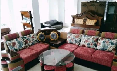 কর্নার সোফা সেট নিউ ভেলবেট কালার