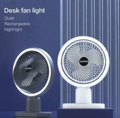 Circulating Rechargeable Tabel Fan With Light