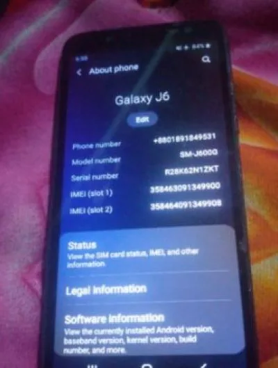 Samsung Galaxy J6 , (Used)