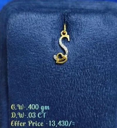 Diamond Alphabet Locket