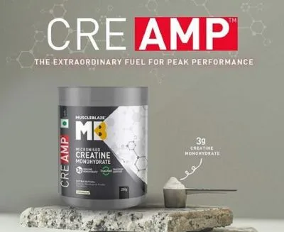 MuscleBlaze Creatine Monohydrate CreAMP, 250 g (0.55 lb)
