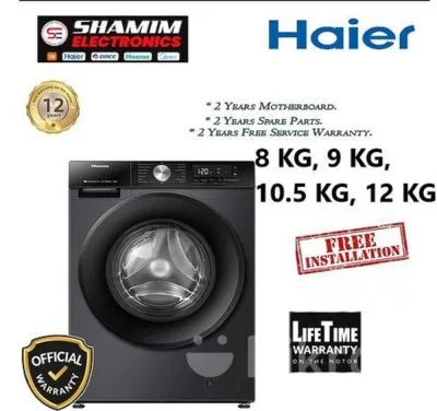 Haier Brand 8 KG Inverter Front Load Washing Machine
