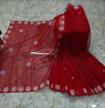 ব্লক প্রিন্ট দুইটা শাড়ি