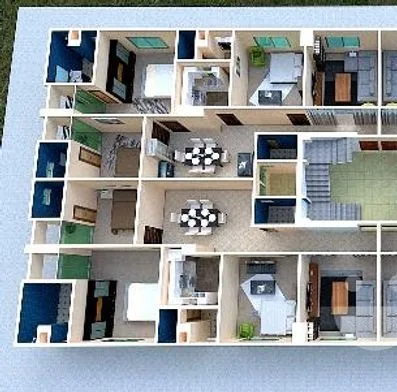 Buildings drawing and designs