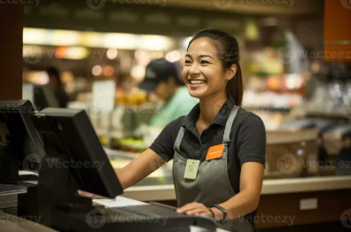 female cashier