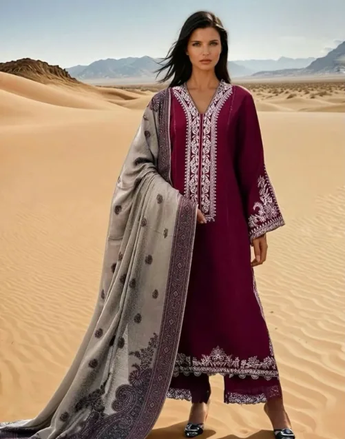 EMBROIDERY three piece