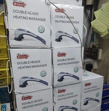 Double heads heating massager