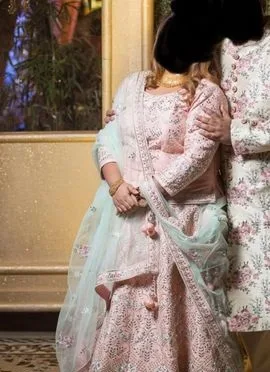 Baby Pink And Mint Lehenga