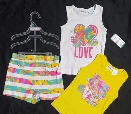 Girls 3pc Top Bottom Set