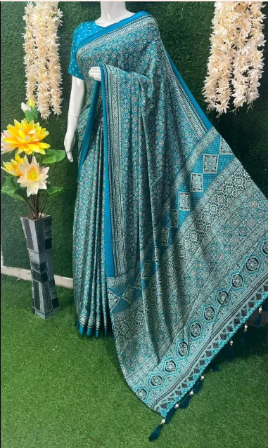 Silk Natural Print Saree