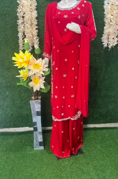 palazzo suit with dupatta