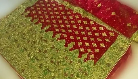 Bridal wedding saree set