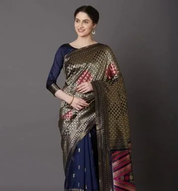 সিল্ক শাড়ি সাথে ব্লাউজ পিস ফ্রী