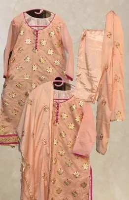 3 Piece- Silk Cotton Party Dress