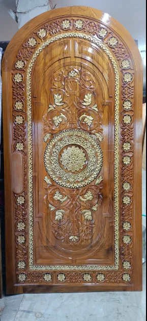 সেগুন কাঠের রাউন্ড ডিজাইন ডোর