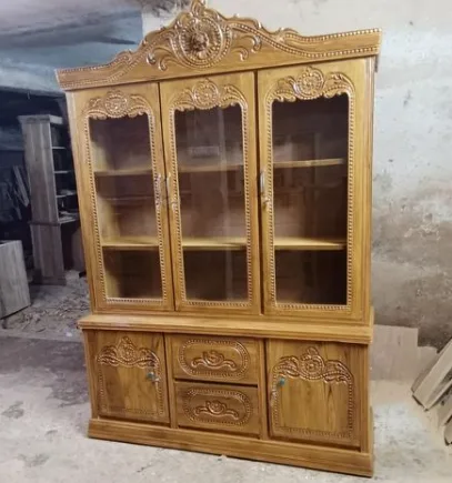 চিটাগং সেগুন কাঠের ওয়াল শোকেস