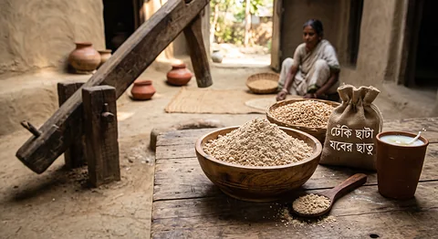ঢেকিতে বানানো যবের ছাতু