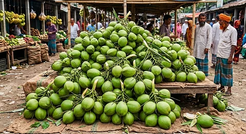 বরিশালের পিরোজপুরের সুমিষ্ট স্বাদের ডাব।