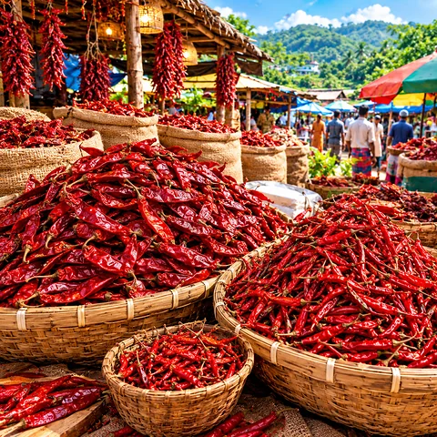 🌶️🔥 চট্টগ্রাম হাটহাজারীর শুকনো লাল ও চিকন ঝাল মরিচ 🔥🌶️